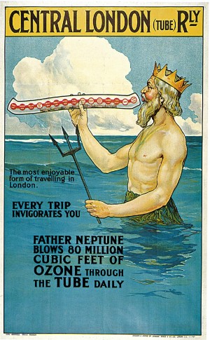 Central London vintage travel poster